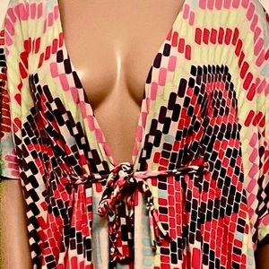 Mara Hoffman swimwear poncho dress with drawstring